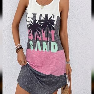 🛑3/$38 Sun Salt & Sand Sleeveless Summer Dress Size 14